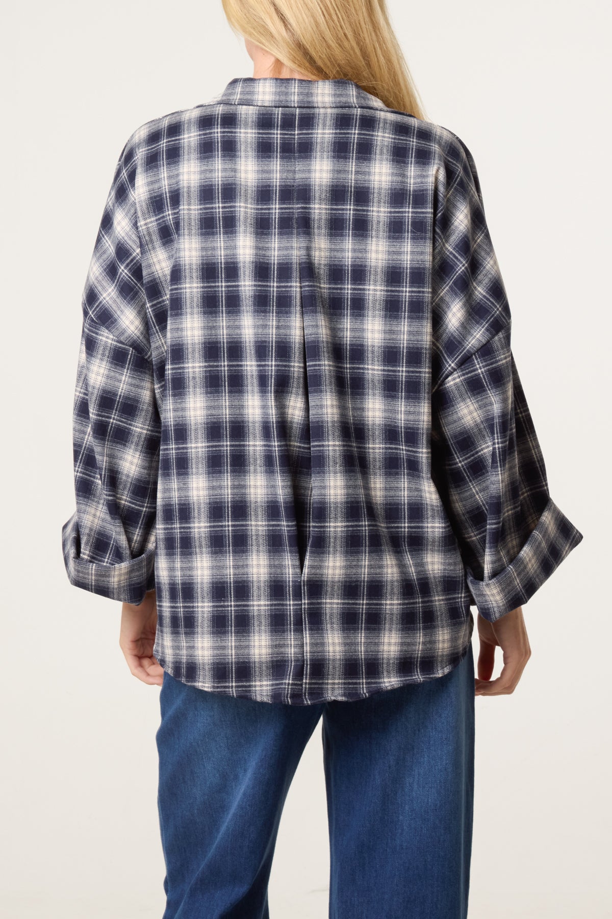 Plaid Loose Fit Button Through Shirt