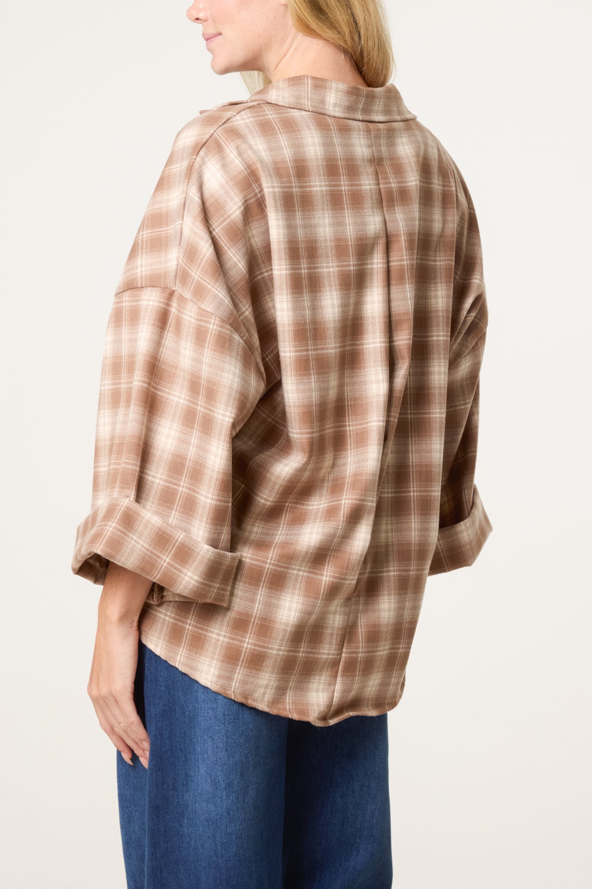 Plaid Loose Fit Button Through Shirt