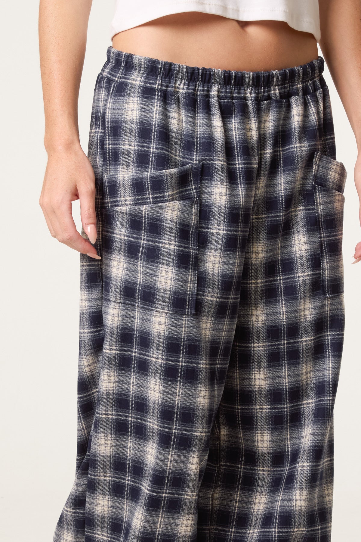 Plaid Loose Fit Trousers