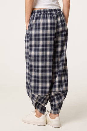 Plaid Loose Fit Trousers