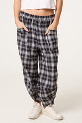 Plaid Loose Fit Trousers