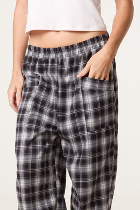 Plaid Loose Fit Trousers