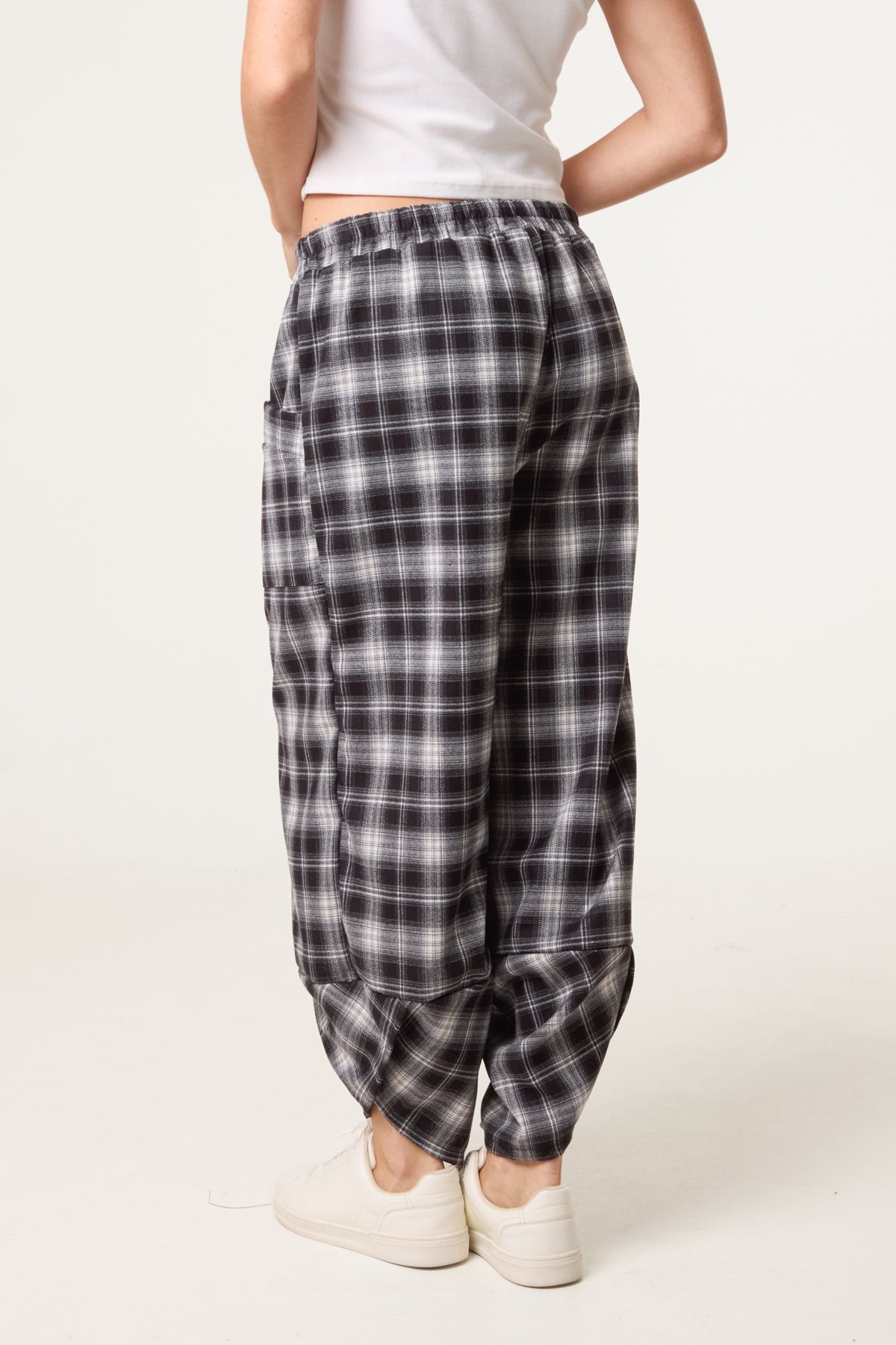 Plaid Loose Fit Trousers