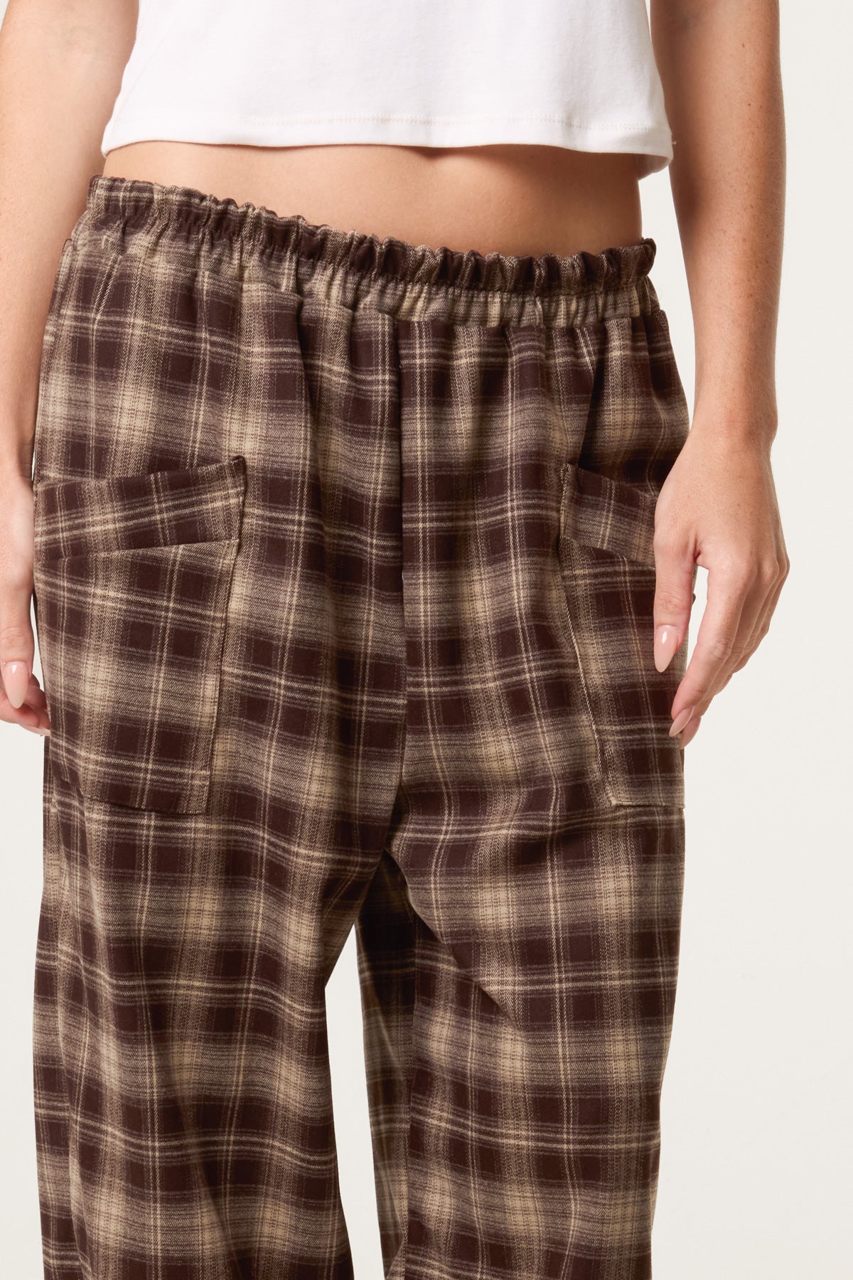 Plaid Loose Fit Trousers