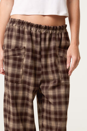 Plaid Loose Fit Trousers