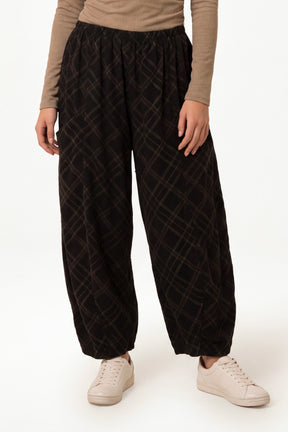 Pure Cotton Tartan Wide Leg Trousers