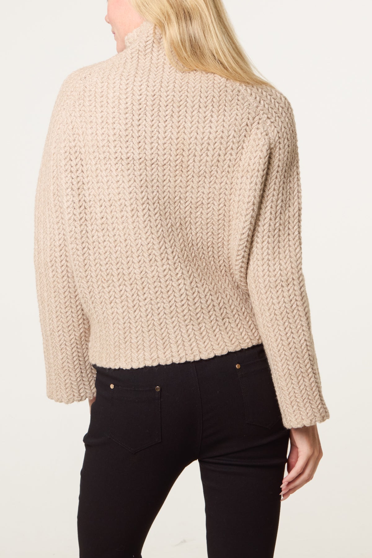 High Neck Chunky Knit Jumper
