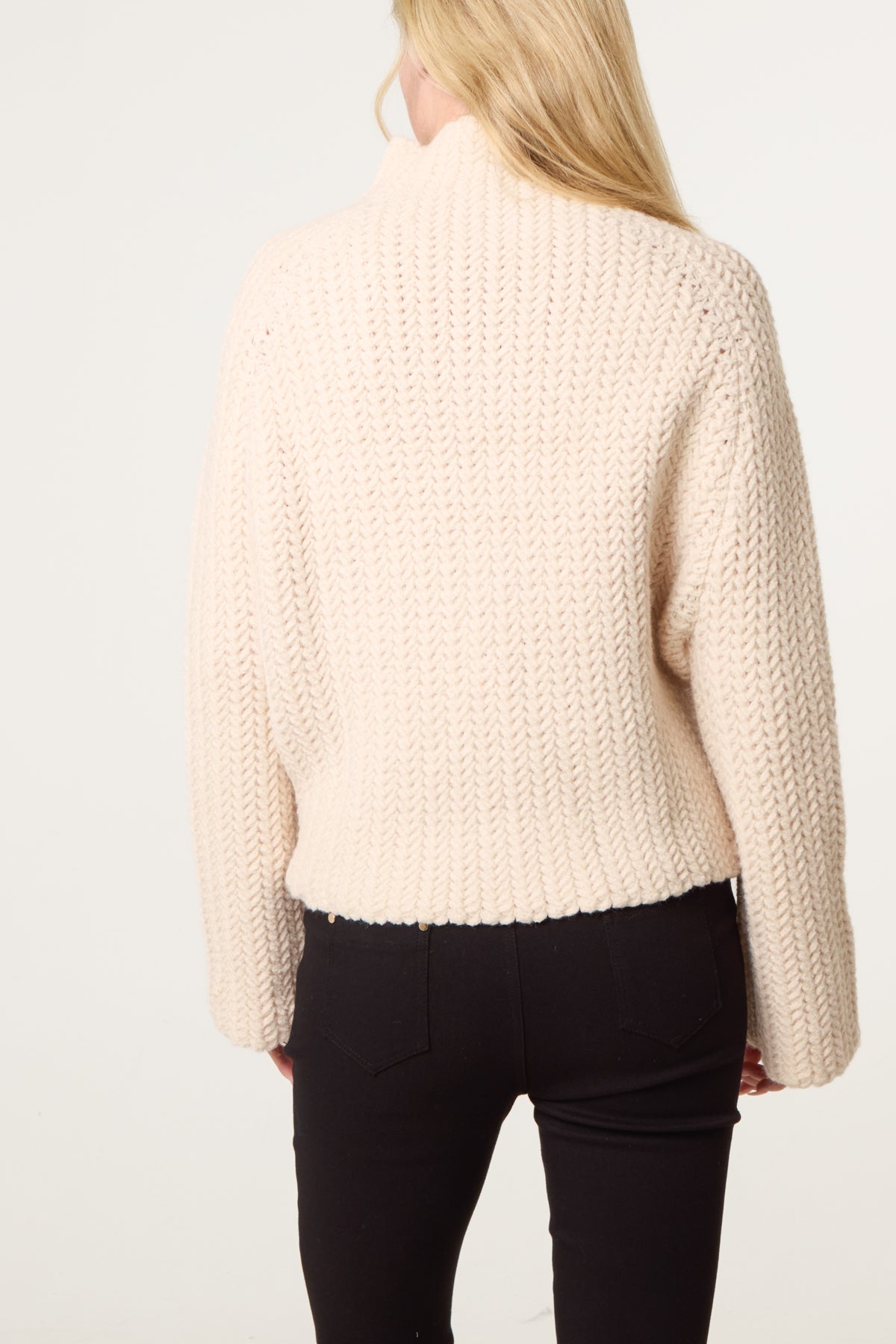 High Neck Chunky Knit Jumper