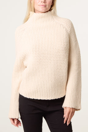High Neck Chunky Knit Jumper