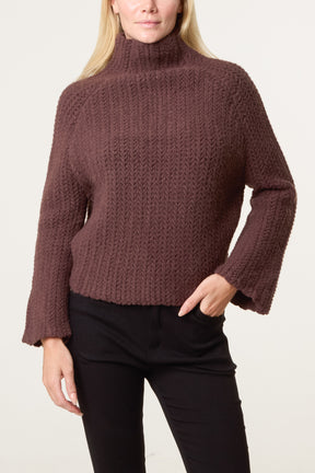 High Neck Chunky Knit Jumper