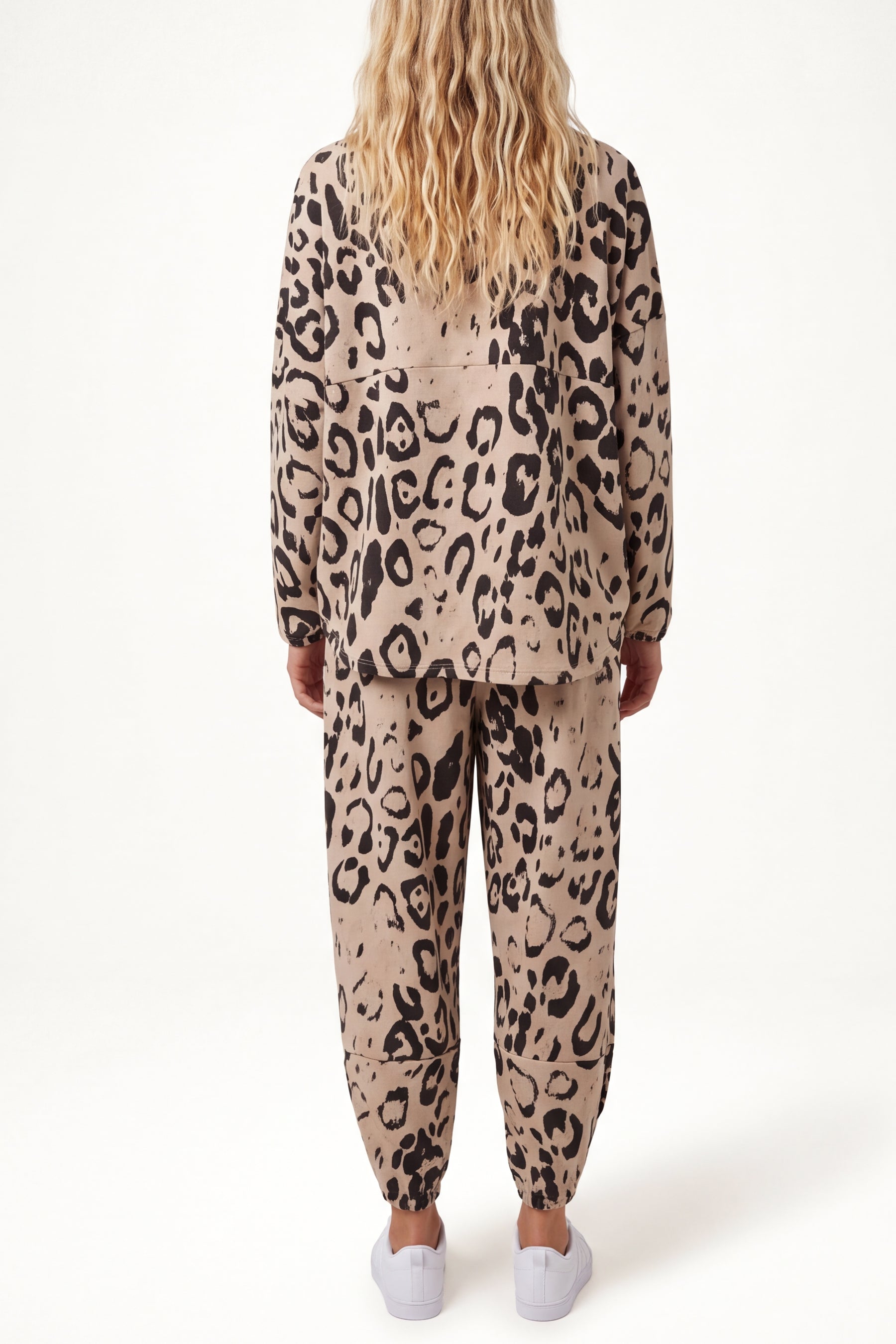 Leopard Print Jumper & Cuff Trouser Set