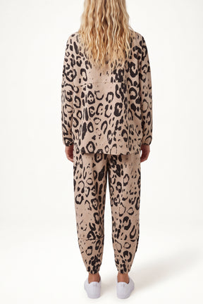 Leopard Print Jumper & Cuff Trouser Set