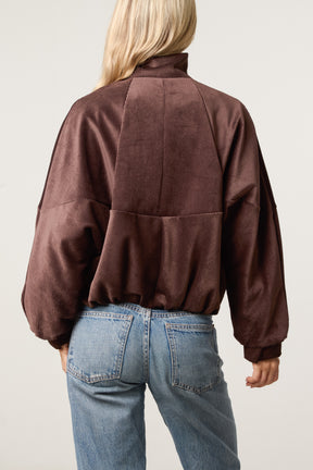 Corduroy Zip-Up Bomber Jacket