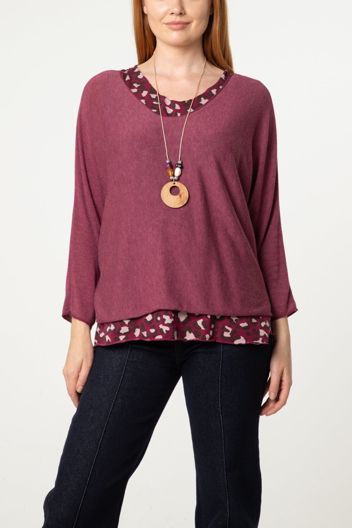 Leopard Double Layer Necklace Top