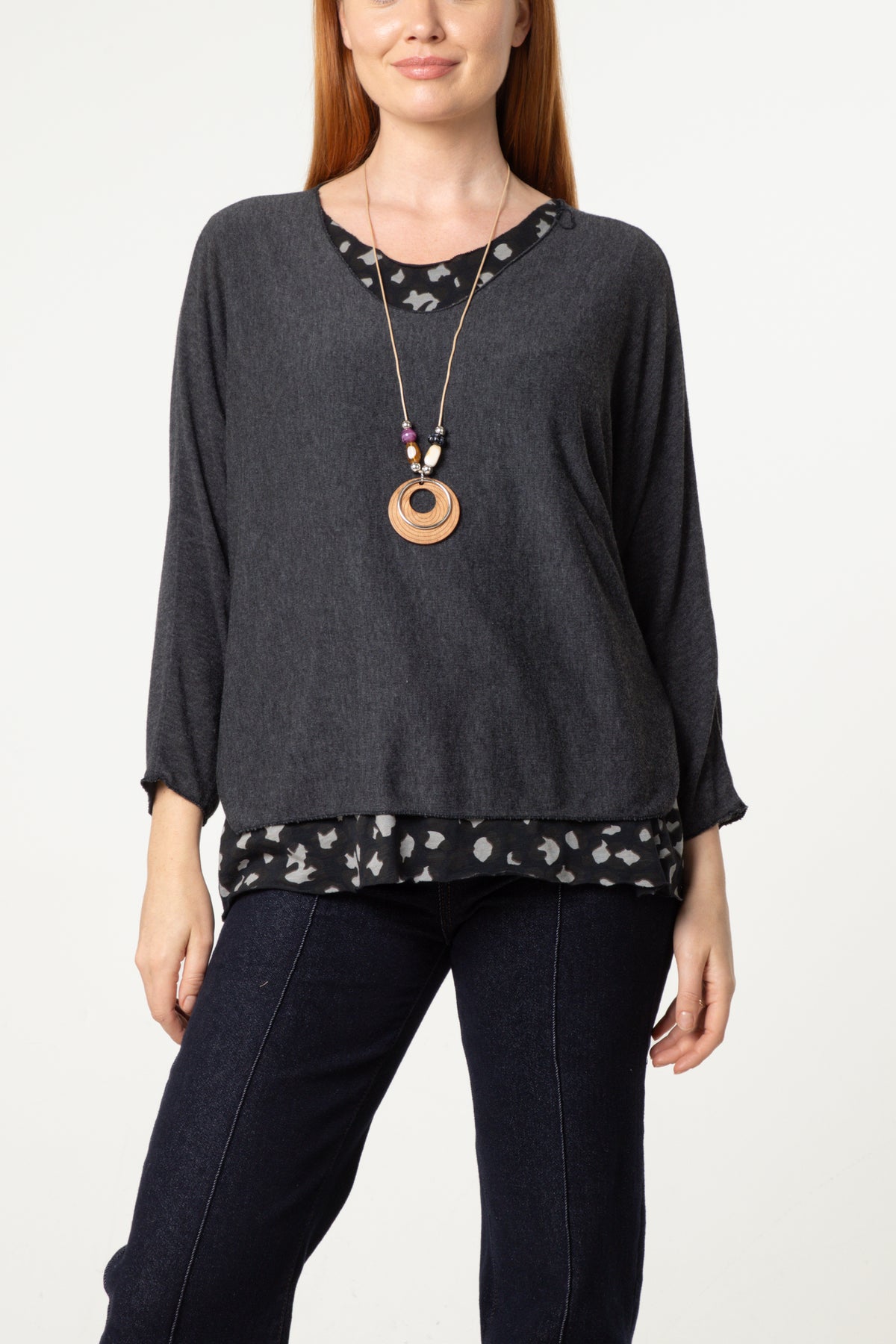Leopard Double Layer Necklace Top