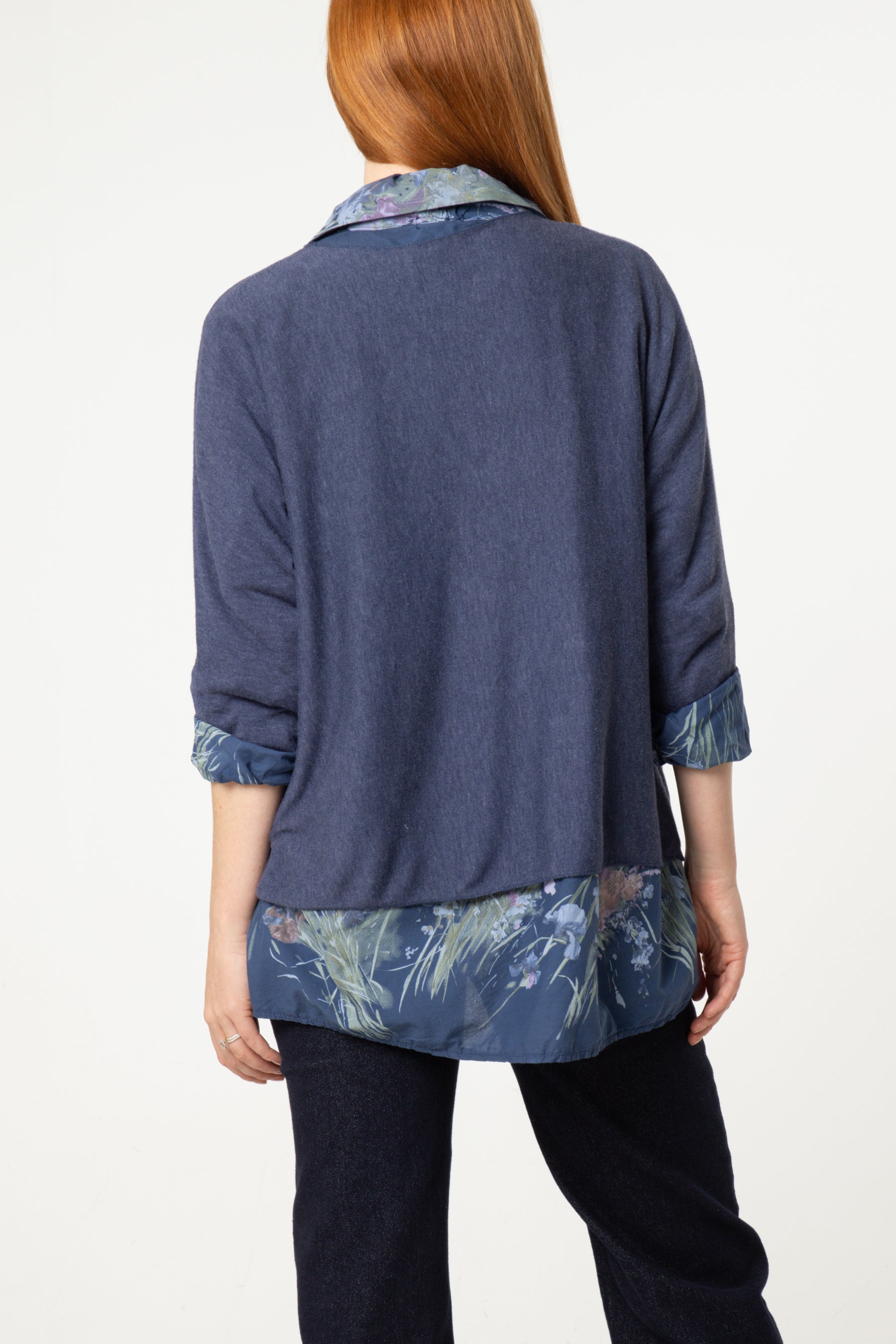 Floral Layered Tunic & Scarf Top