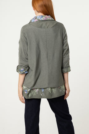 Floral Layered Tunic & Scarf Top