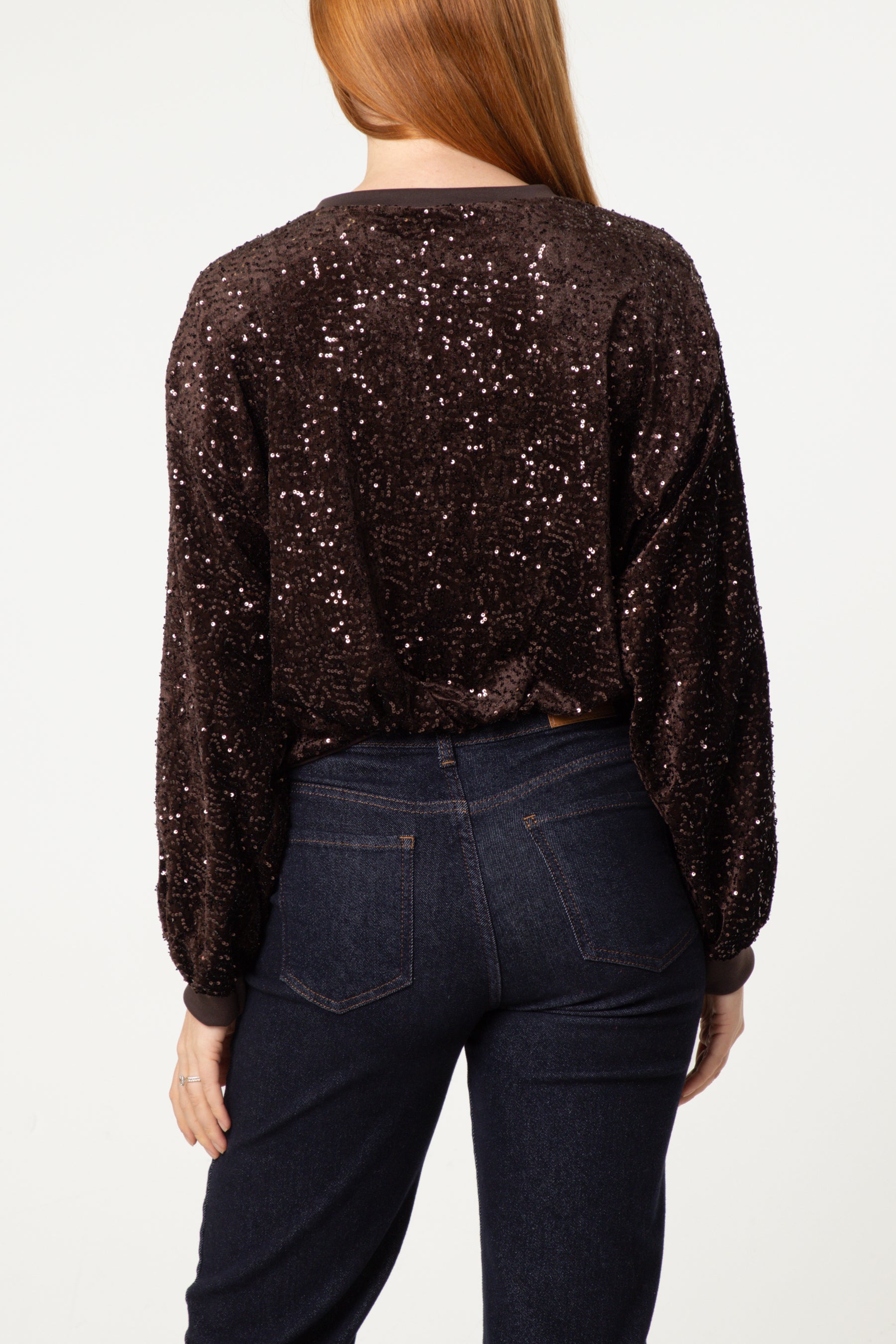 Sequin Round Neck Jumper