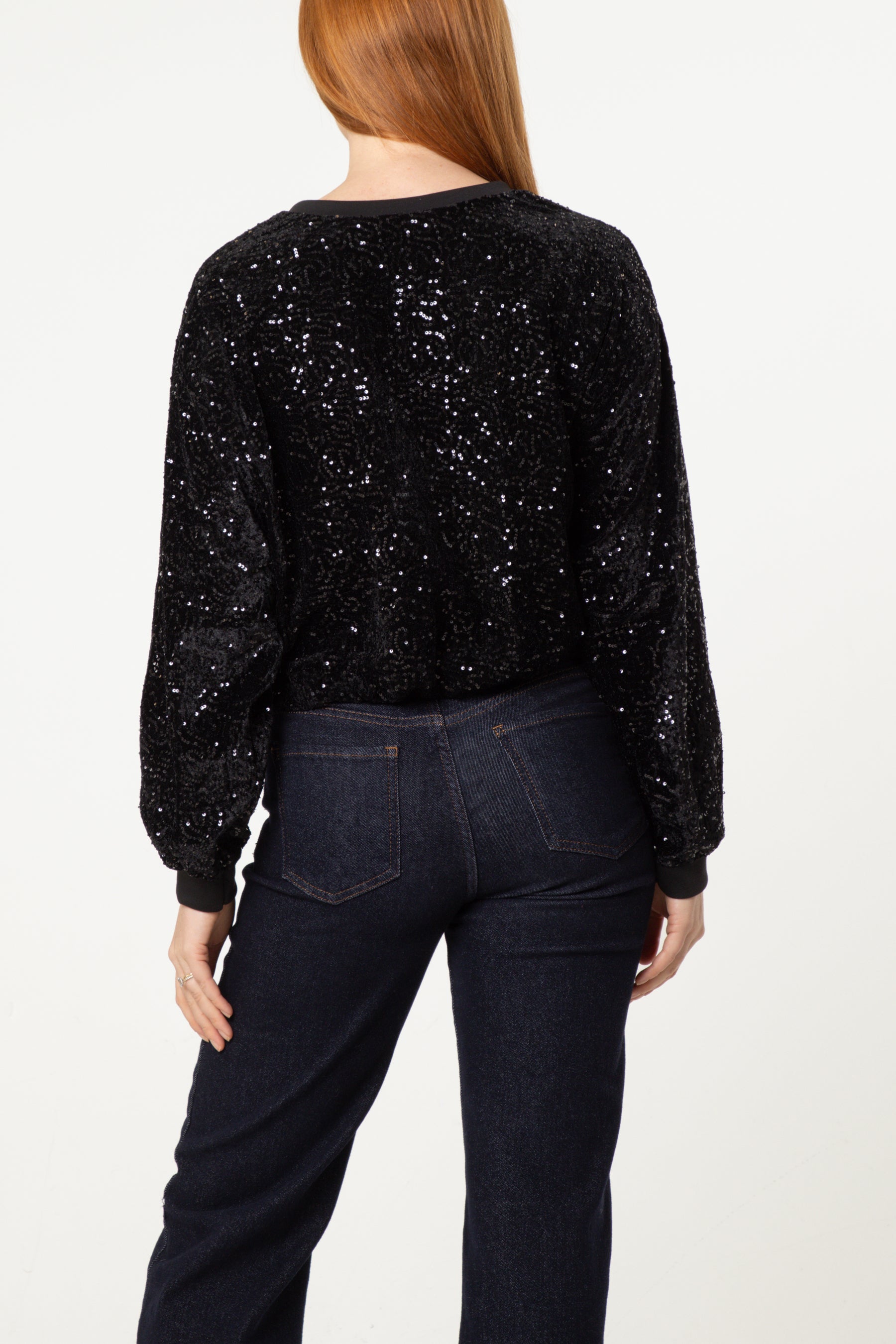 Sequin Round Neck Jumper
