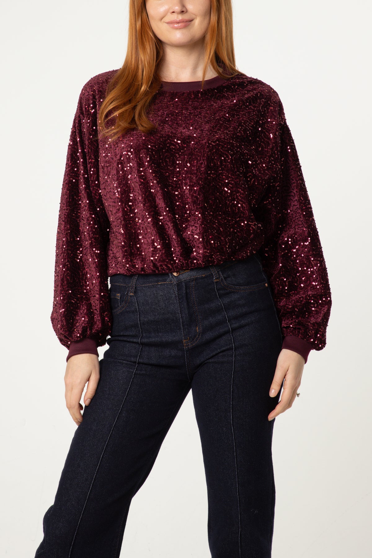 Sequin Round Neck Jumper