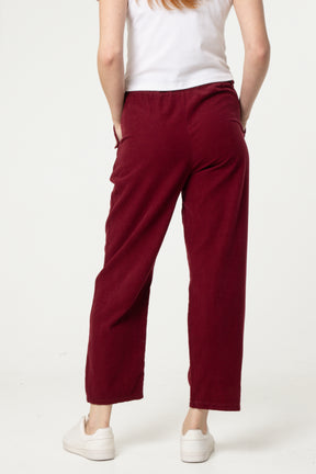 Corduroy Belted Button Pocket Trousers