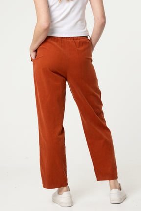 Corduroy Belted Button Pocket Trousers