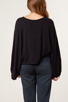 Balloon Sleeve Fine Knit Jumper