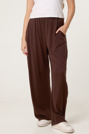 Wide Leg Knit Trousers