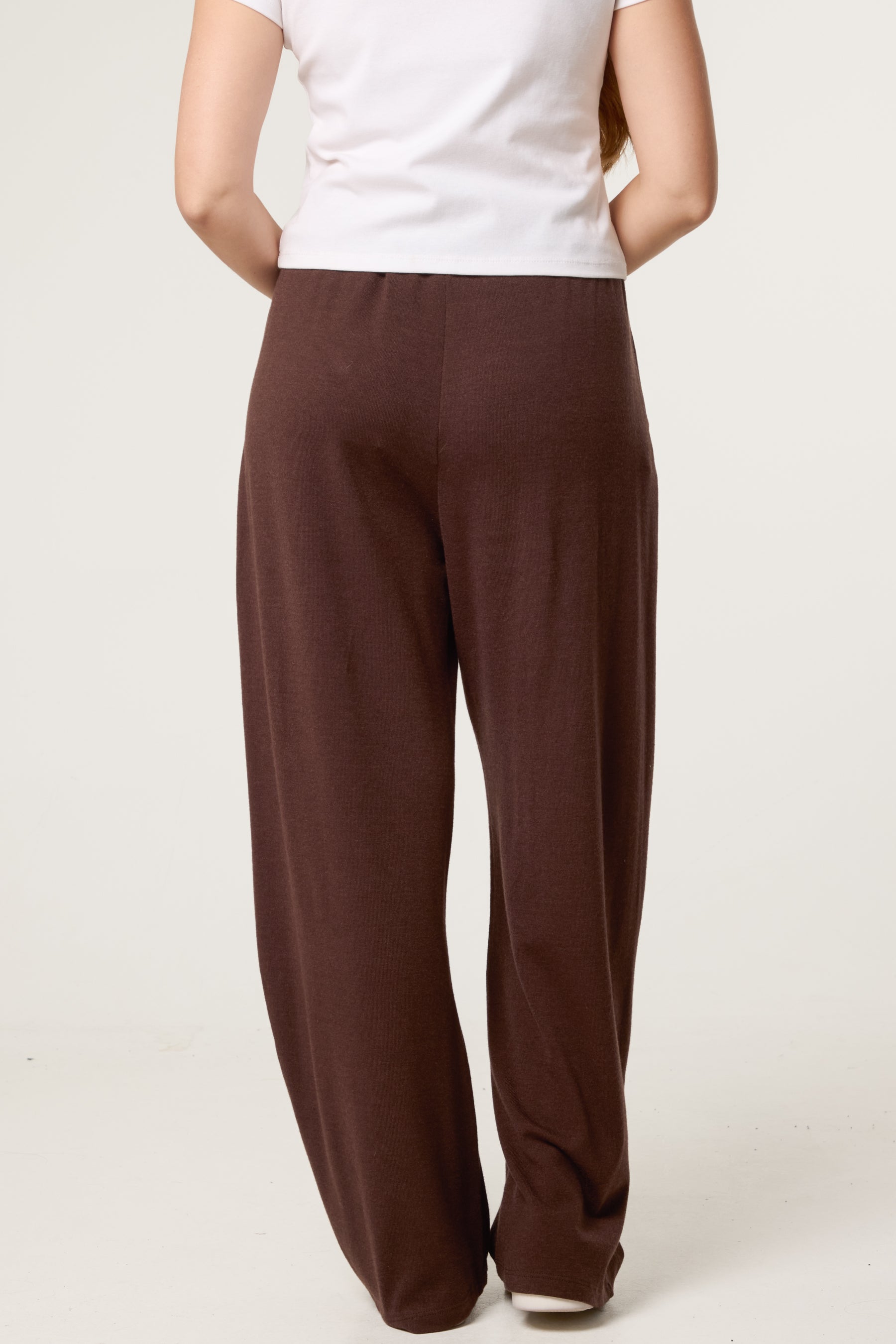 Wide Leg Knit Trousers