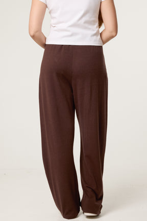 Wide Leg Knit Trousers