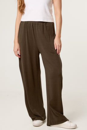 Wide Leg Knit Trousers