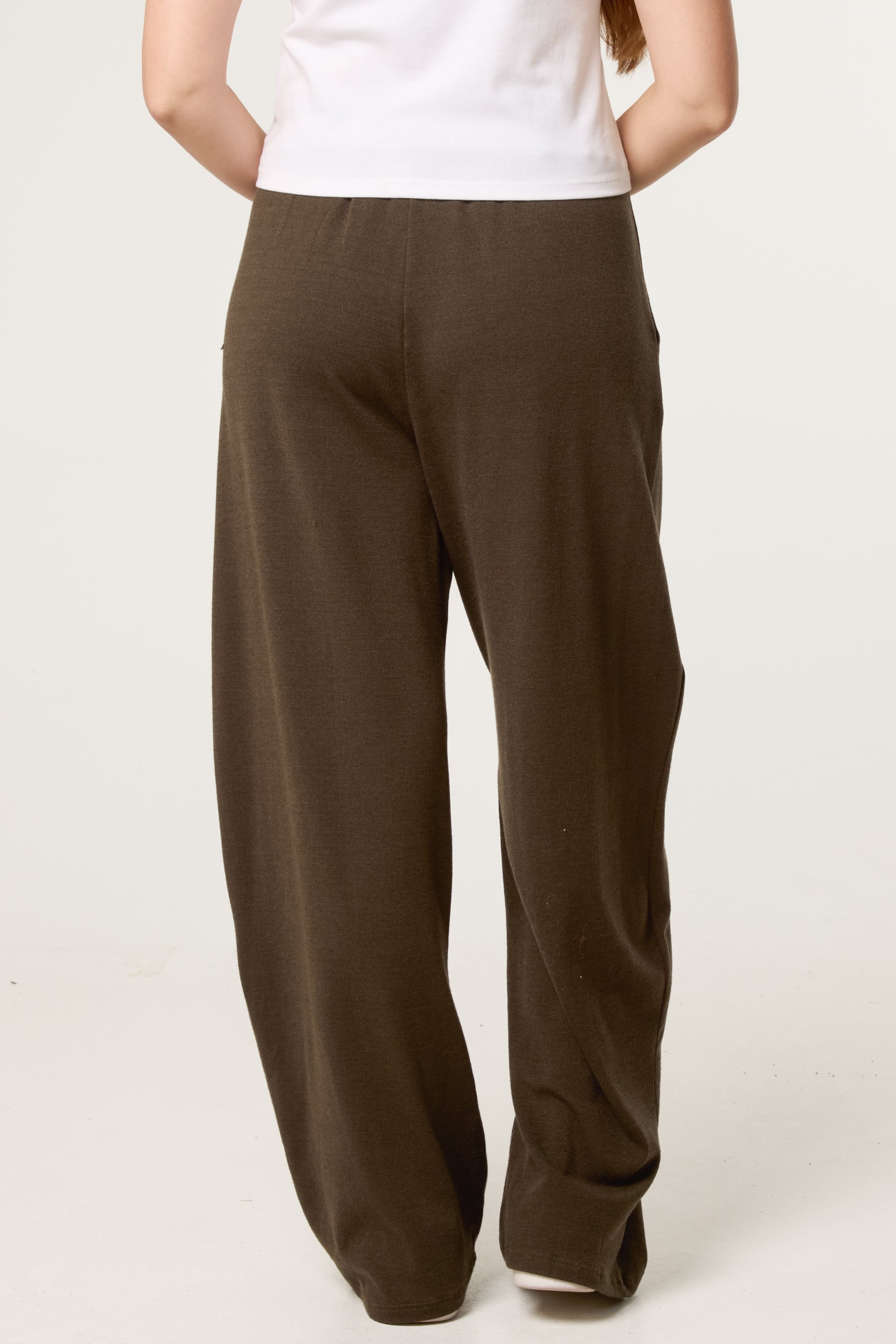 Wide Leg Knit Trousers
