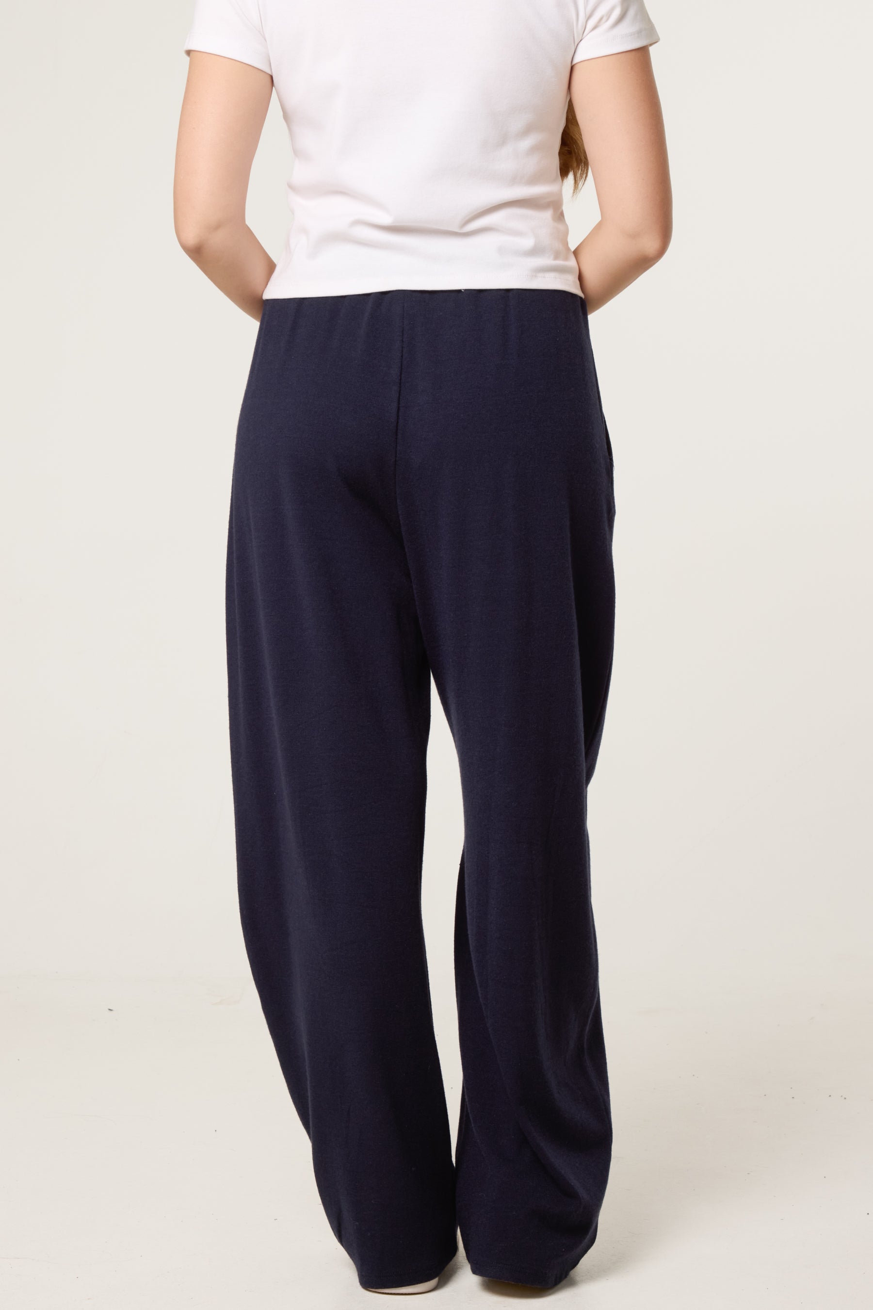 Wide Leg Knit Trousers