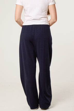 Wide Leg Knit Trousers