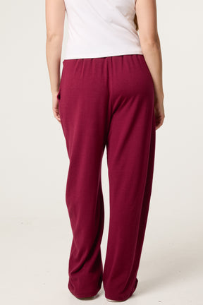 Wide Leg Knit Trousers