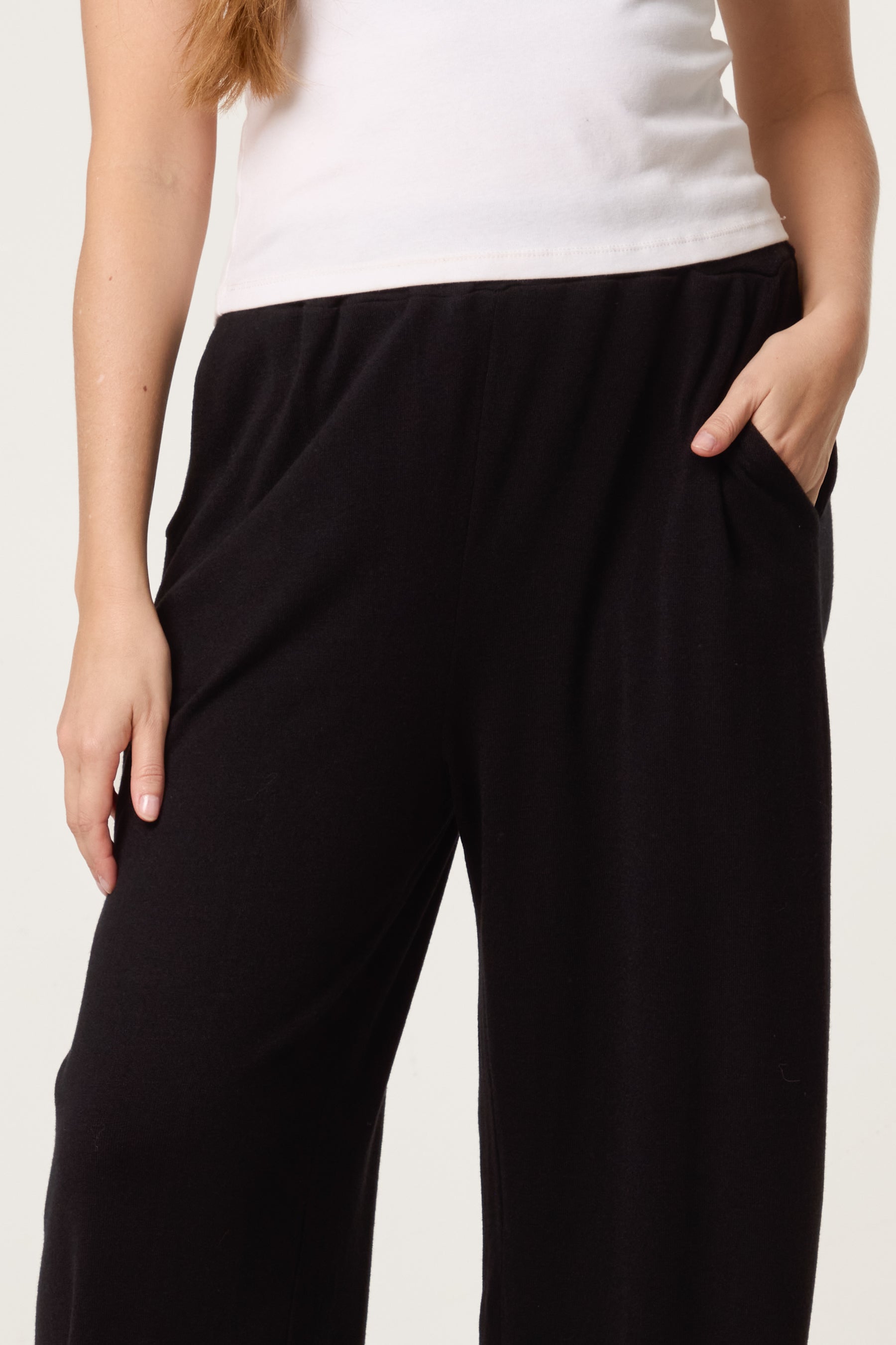 Wide Leg Knit Trousers