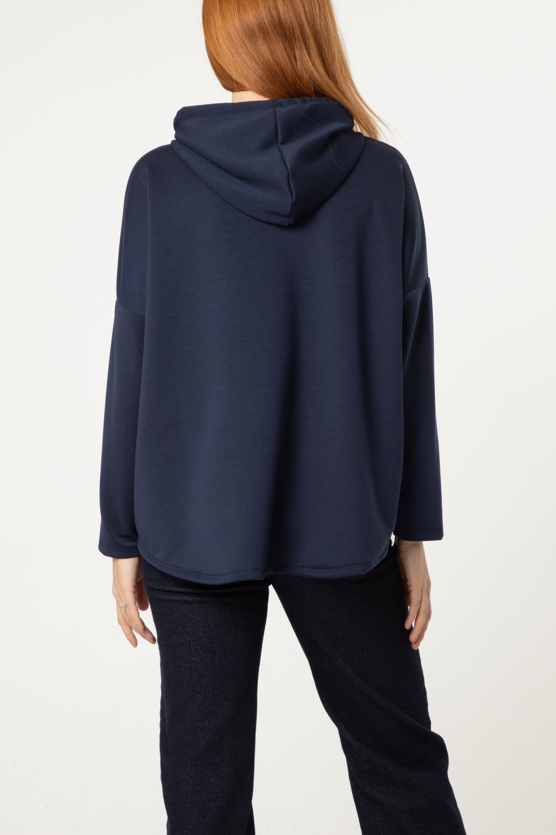 Sequin Detail Drawstring Hoodie