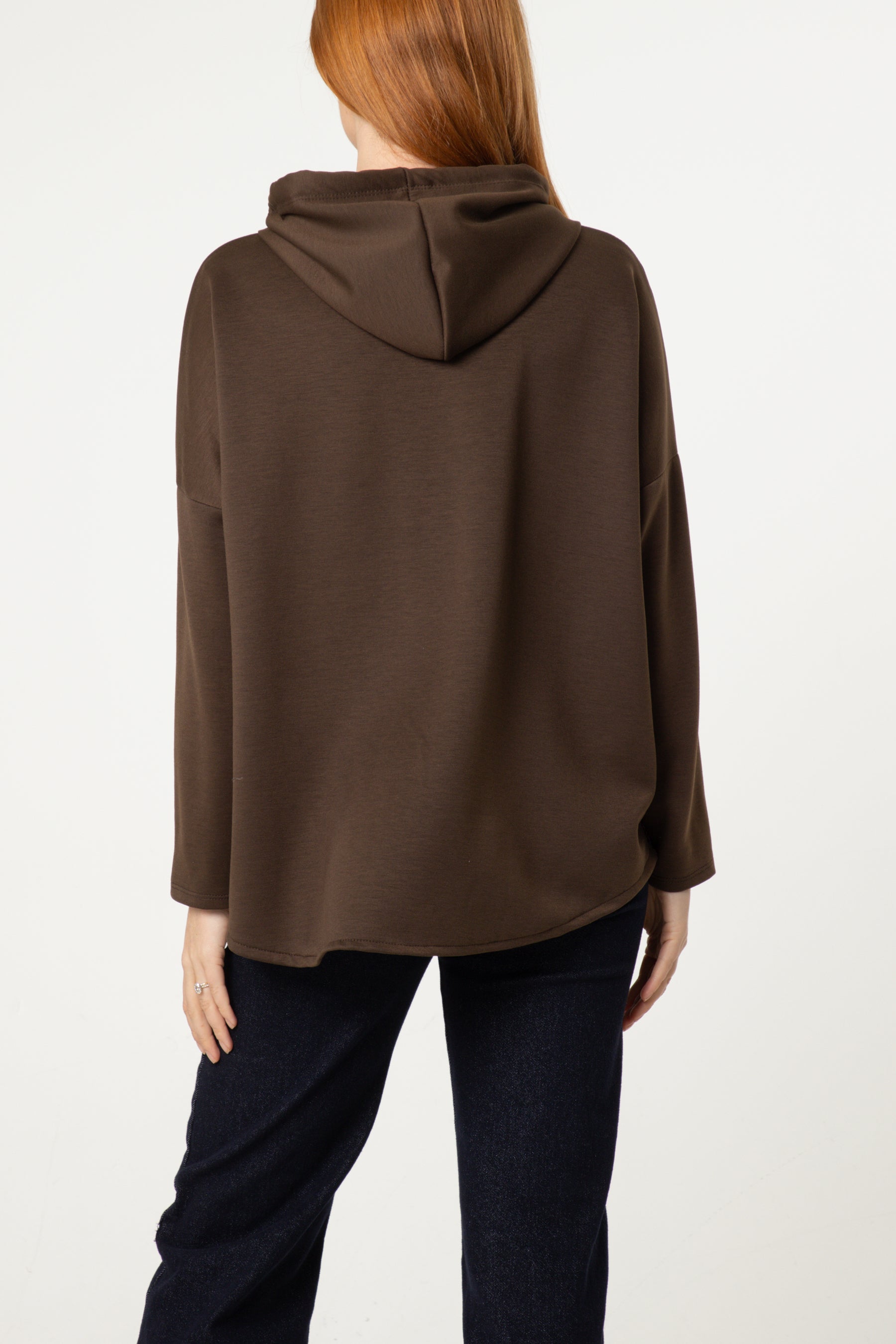 Sequin Detail Drawstring Hoodie