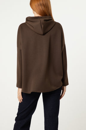 Sequin Detail Drawstring Hoodie