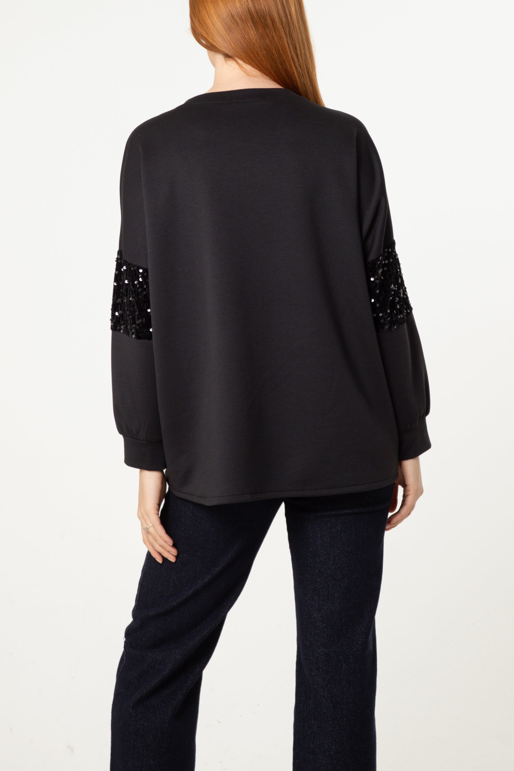 Sequin Star Sleeve Detail Jumper
