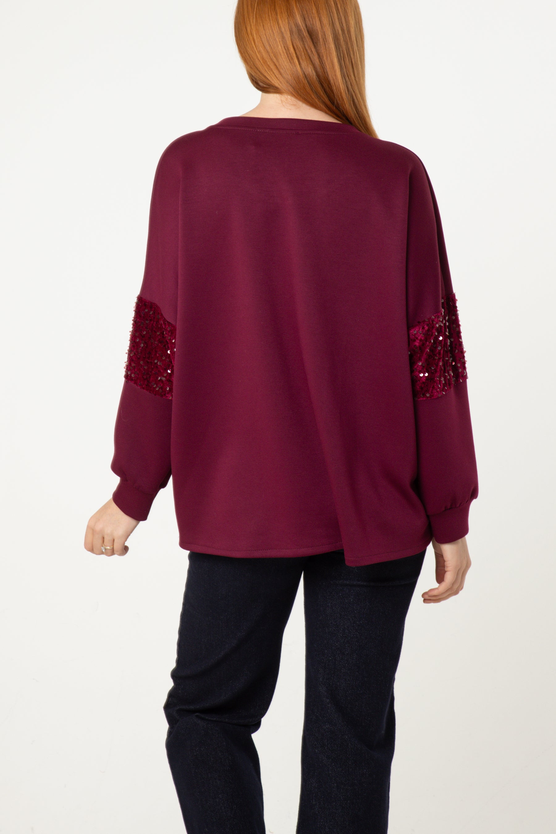 Sequin Star Sleeve Detail Jumper