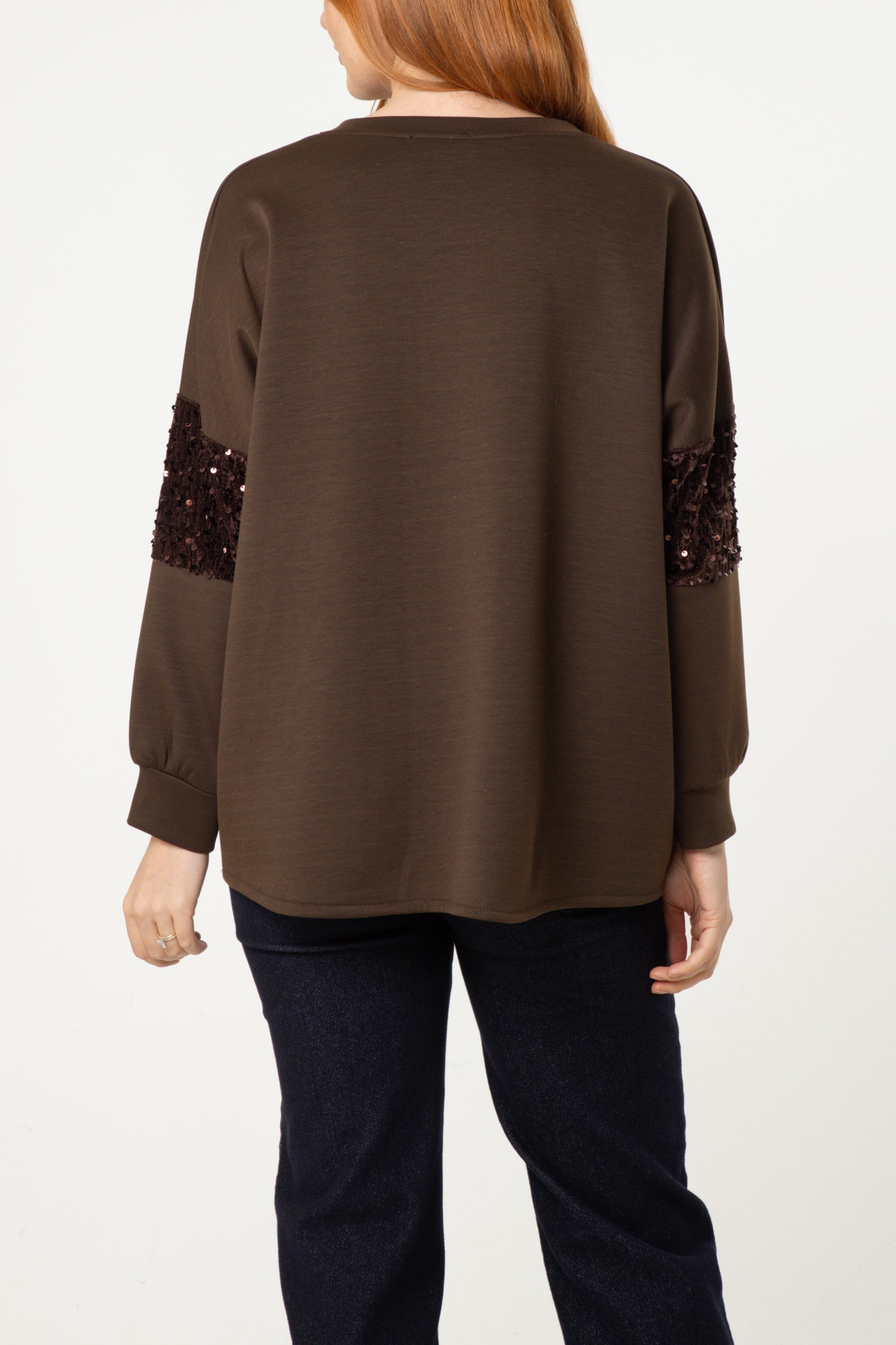 Sequin Star Sleeve Detail Jumper