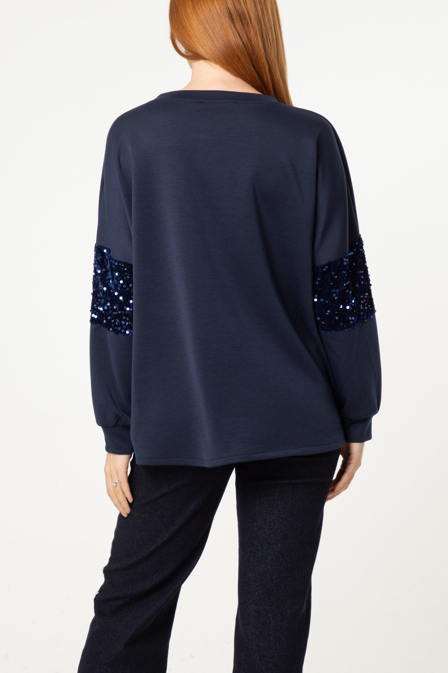 Sequin Star Sleeve Detail Jumper