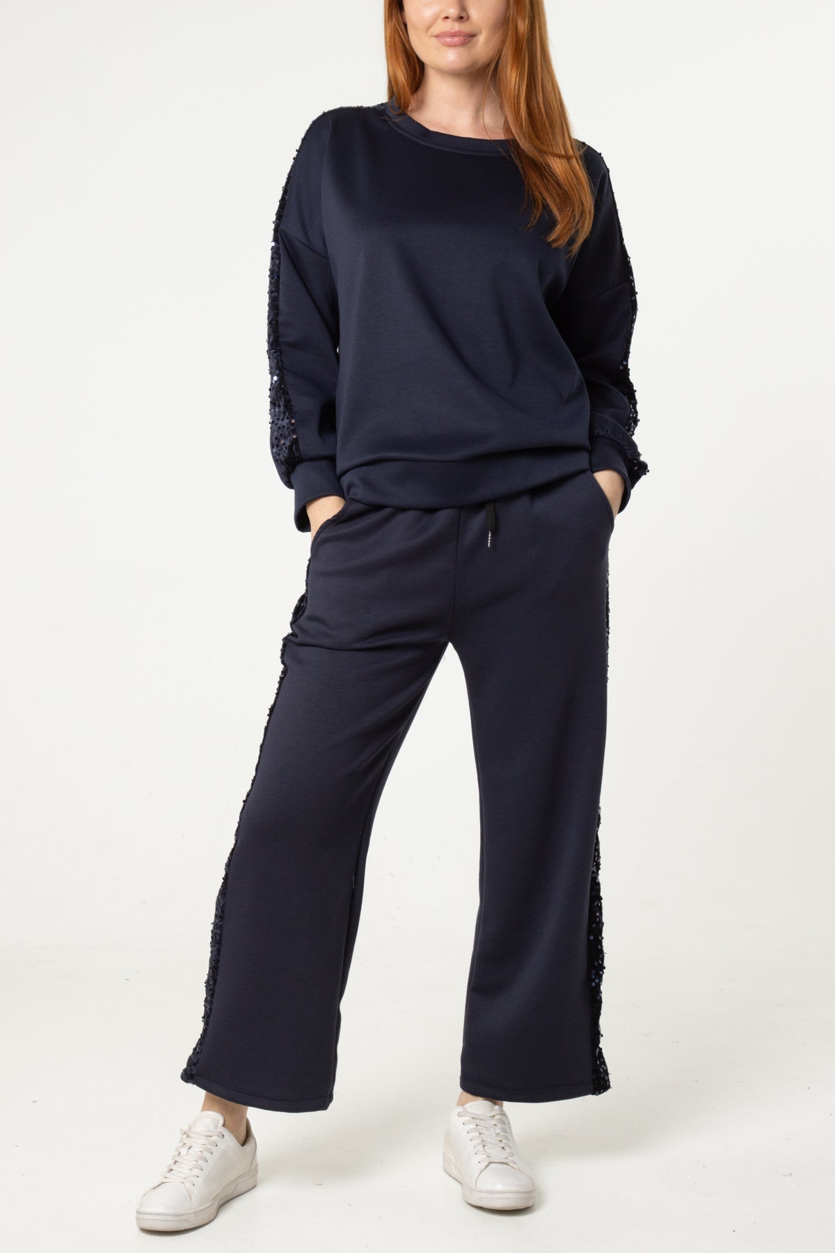 Sequin Stripe Jumper & Jogger Set