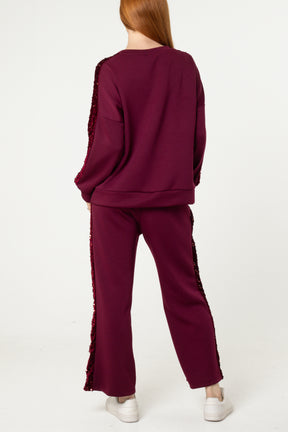 Sequin Stripe Jumper & Jogger Set
