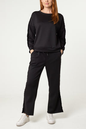 Sequin Stripe Jumper & Jogger Set