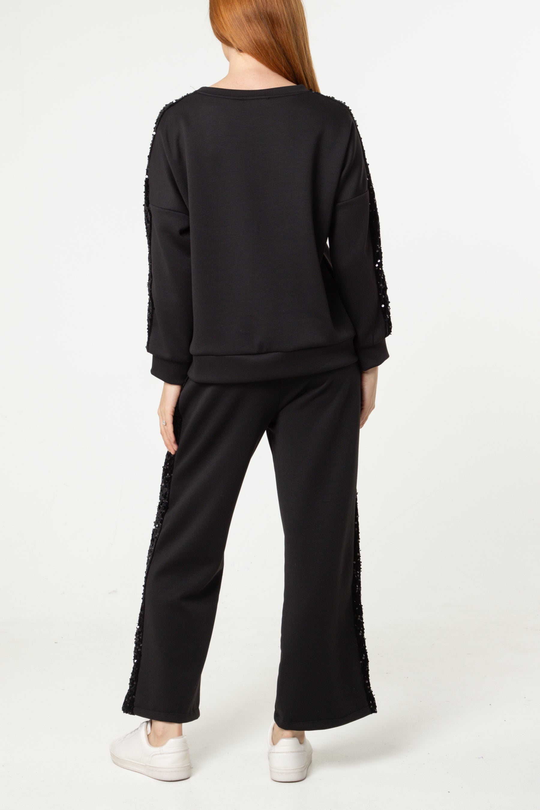 Sequin Stripe Jumper & Jogger Set