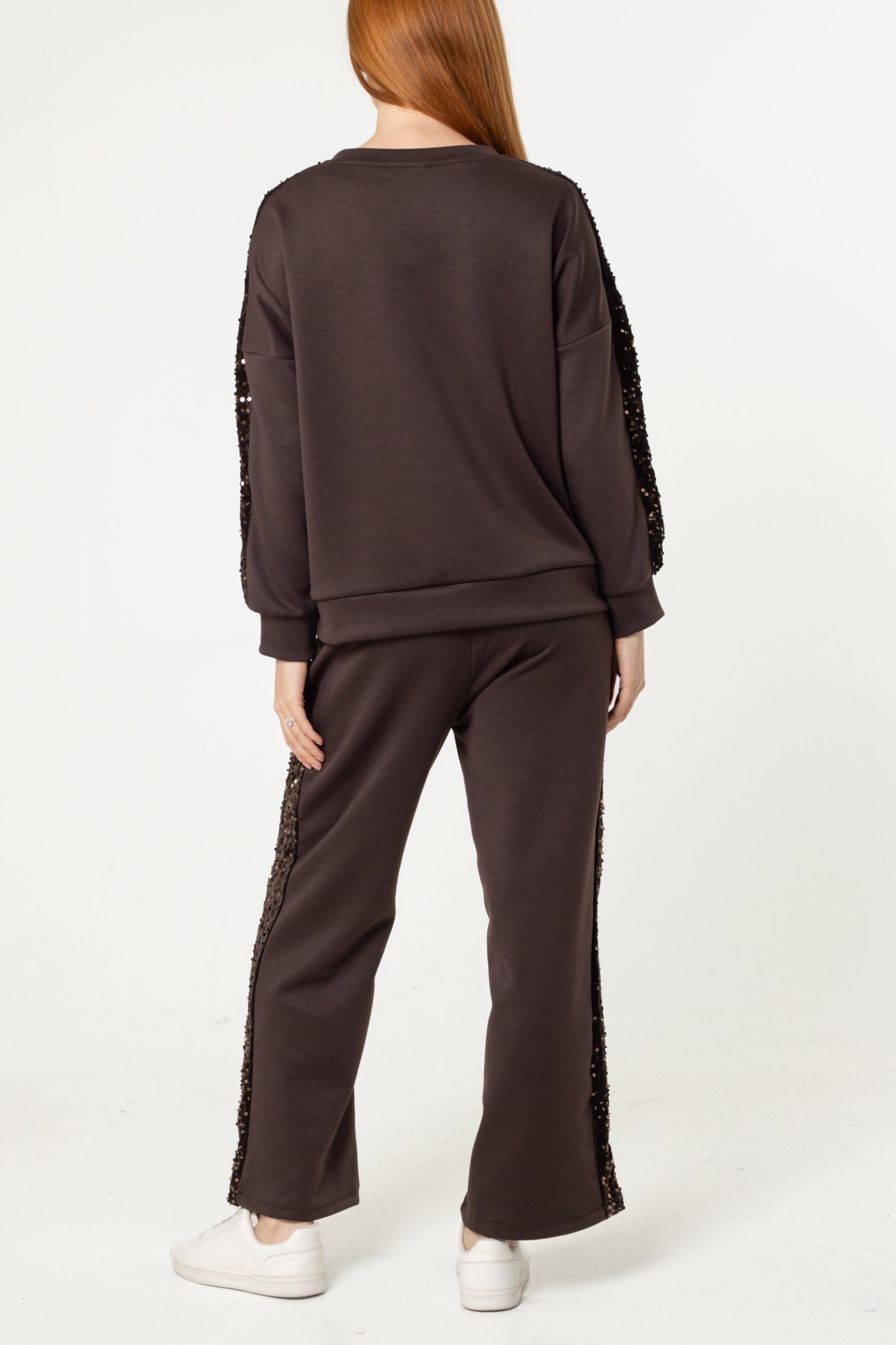 Sequin Stripe Jumper & Jogger Set