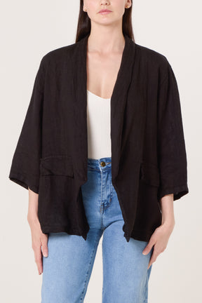 Lightweight Pocket Kimono Inspired Blazer