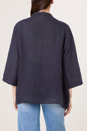 Lightweight Pocket Kimono Inspired Blazer
